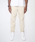 Diamond Dust Rhinestone Skinny Jeans - Cream