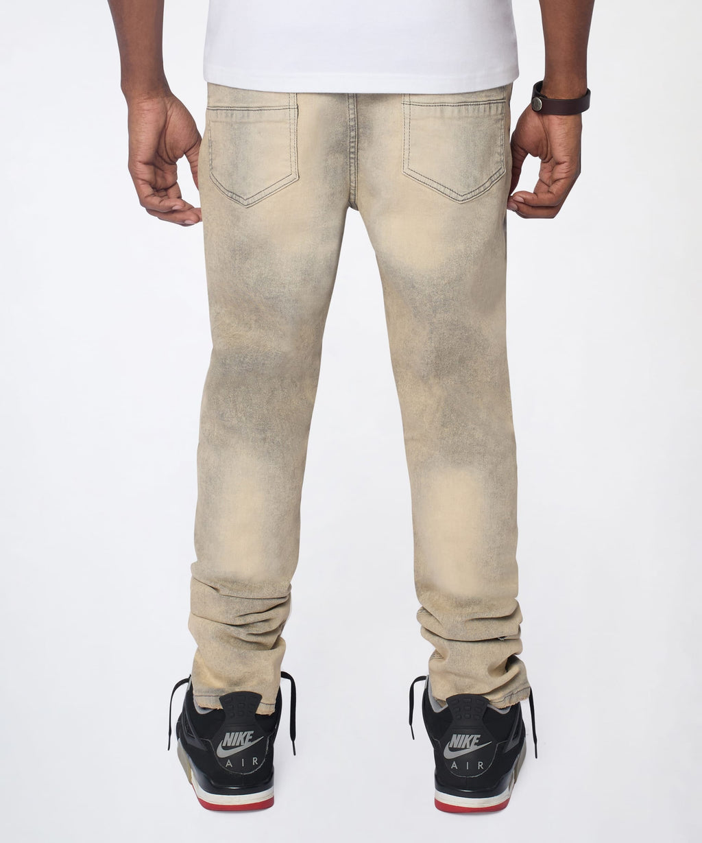 Desert Fade Distressed Skinny Jeans - Grey