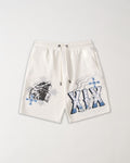Crosses Embroidered Fleece Short - Cream