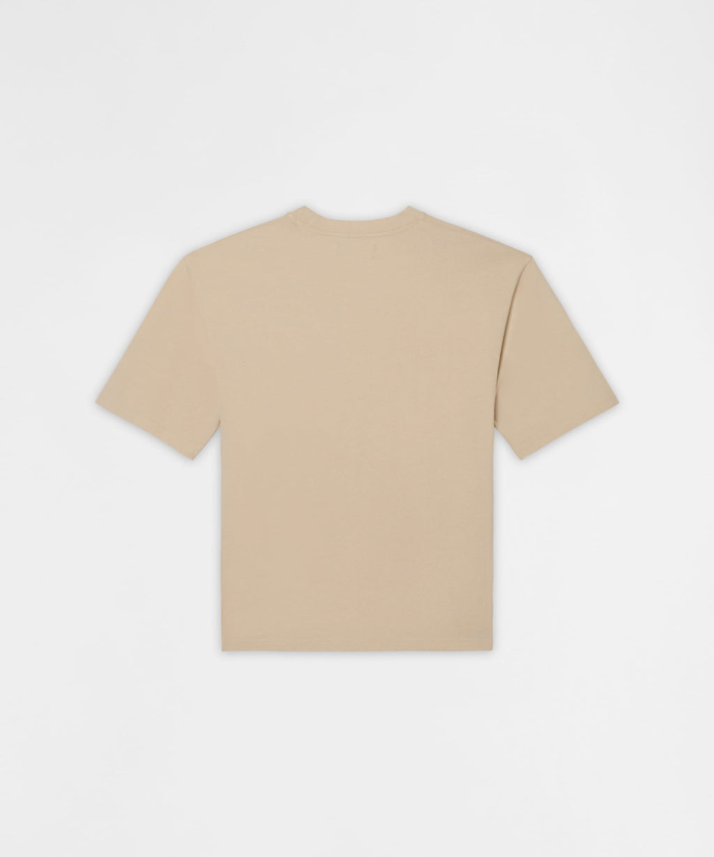 Cross Applique Short Sleeve Tee - Cream