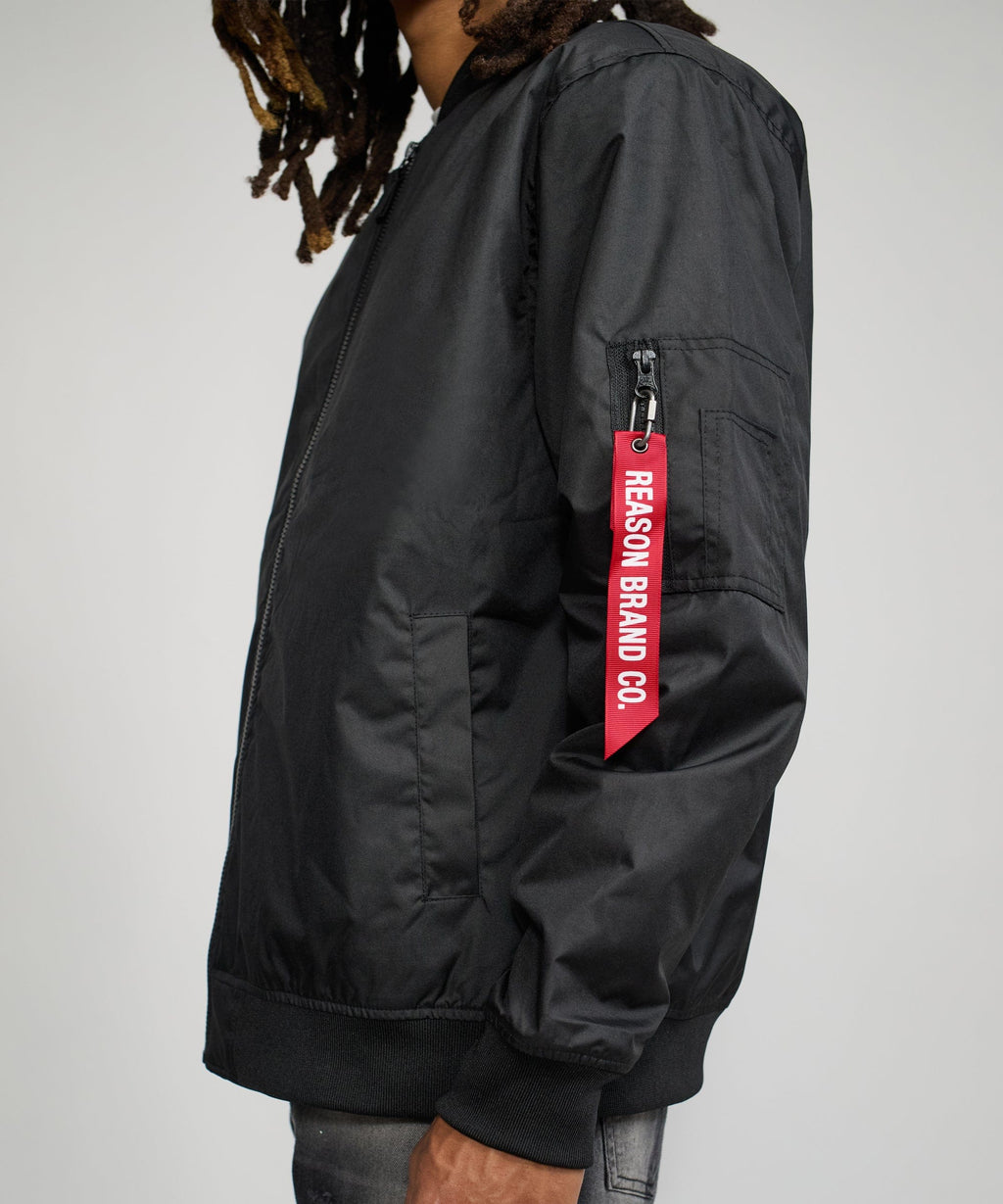Destroyer Nylon Bomber Jacket - Black