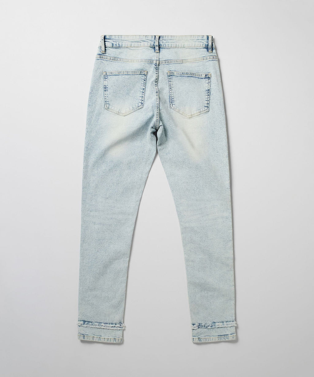 Crisscross Kid's Distressed Skinny Jeans - Light Blue